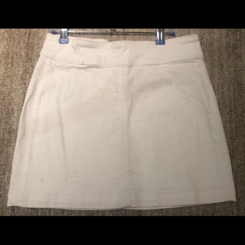 White jean skirt